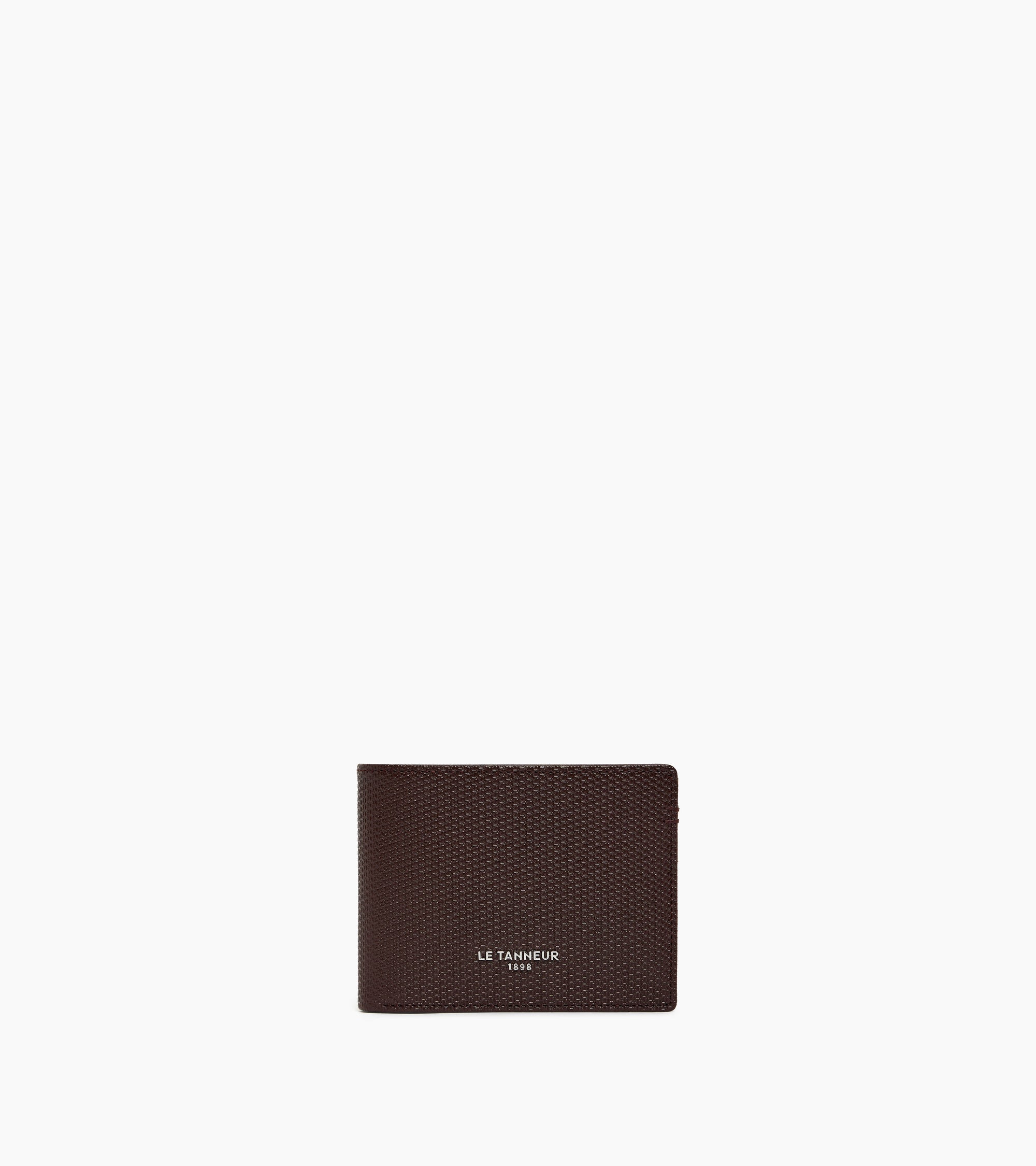 Brieftasche im Querformat mit Reißverschluss Lucien aus Leder mit T-Signatur