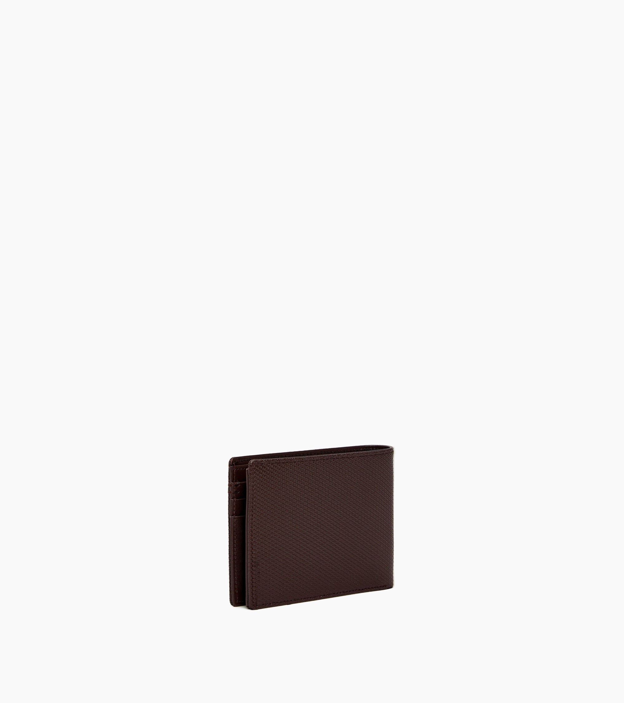Portefeuille zippé horizontal Lucien en cuir signature T