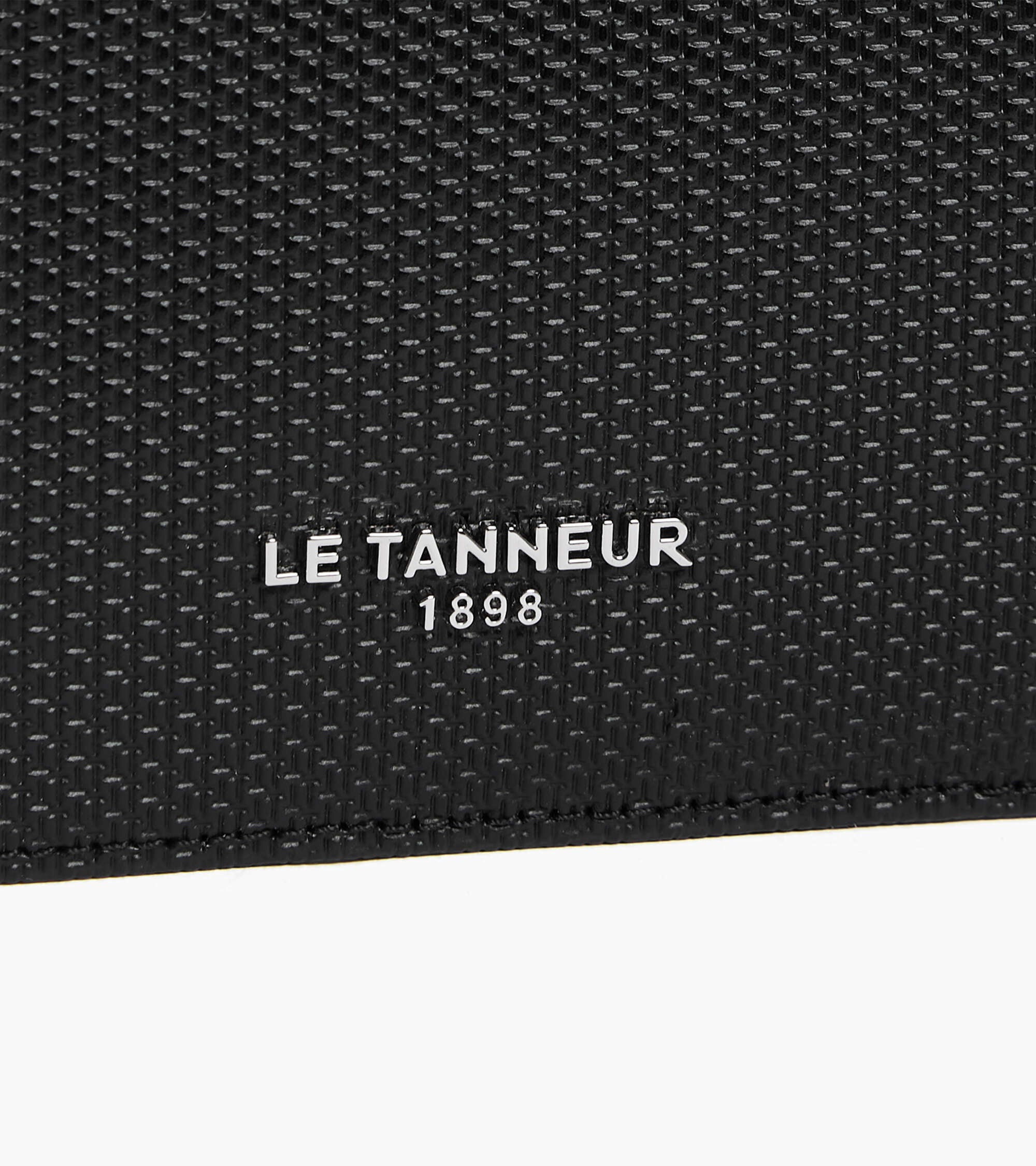 Porte cartes large zippé Lucien en cuir signature T