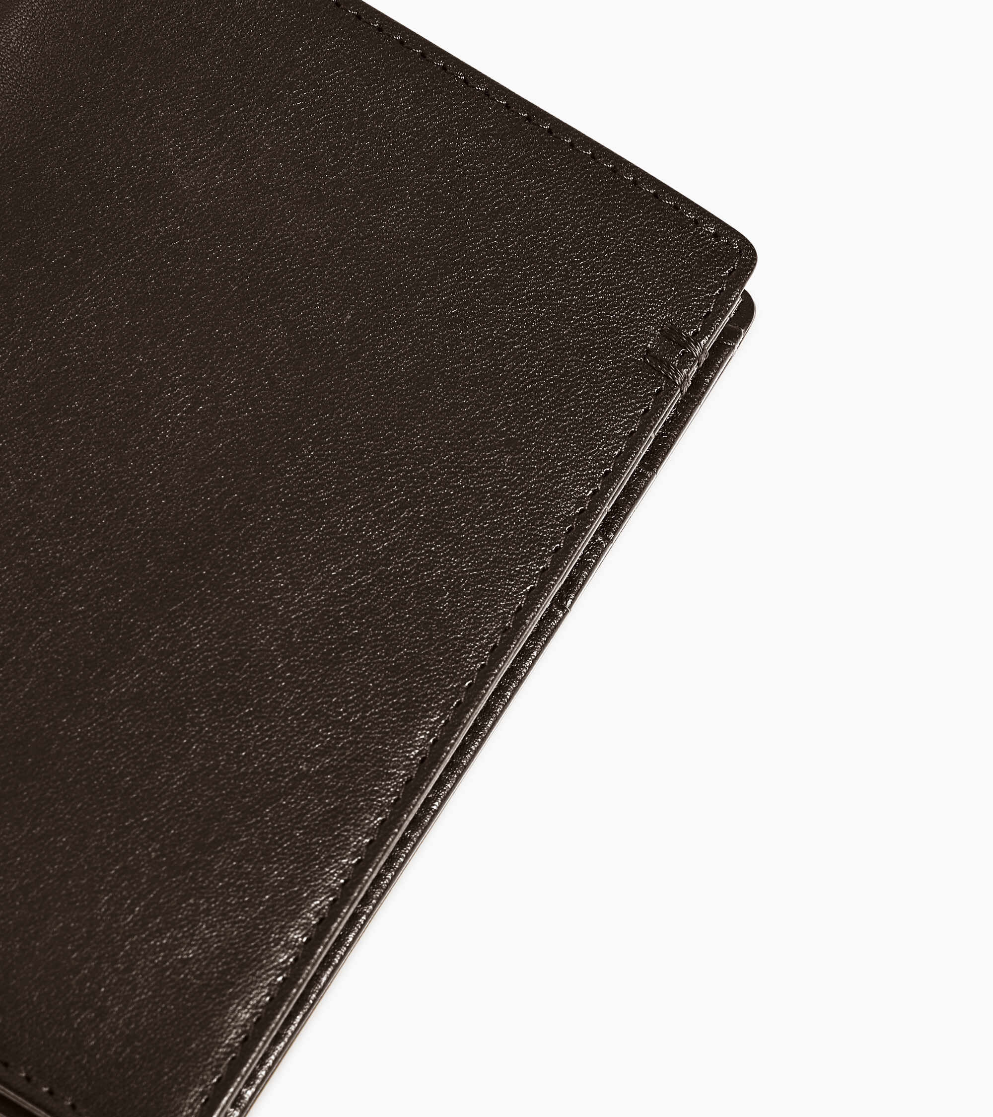 Portefeuille vertical zippé Lucien en cuir huilé