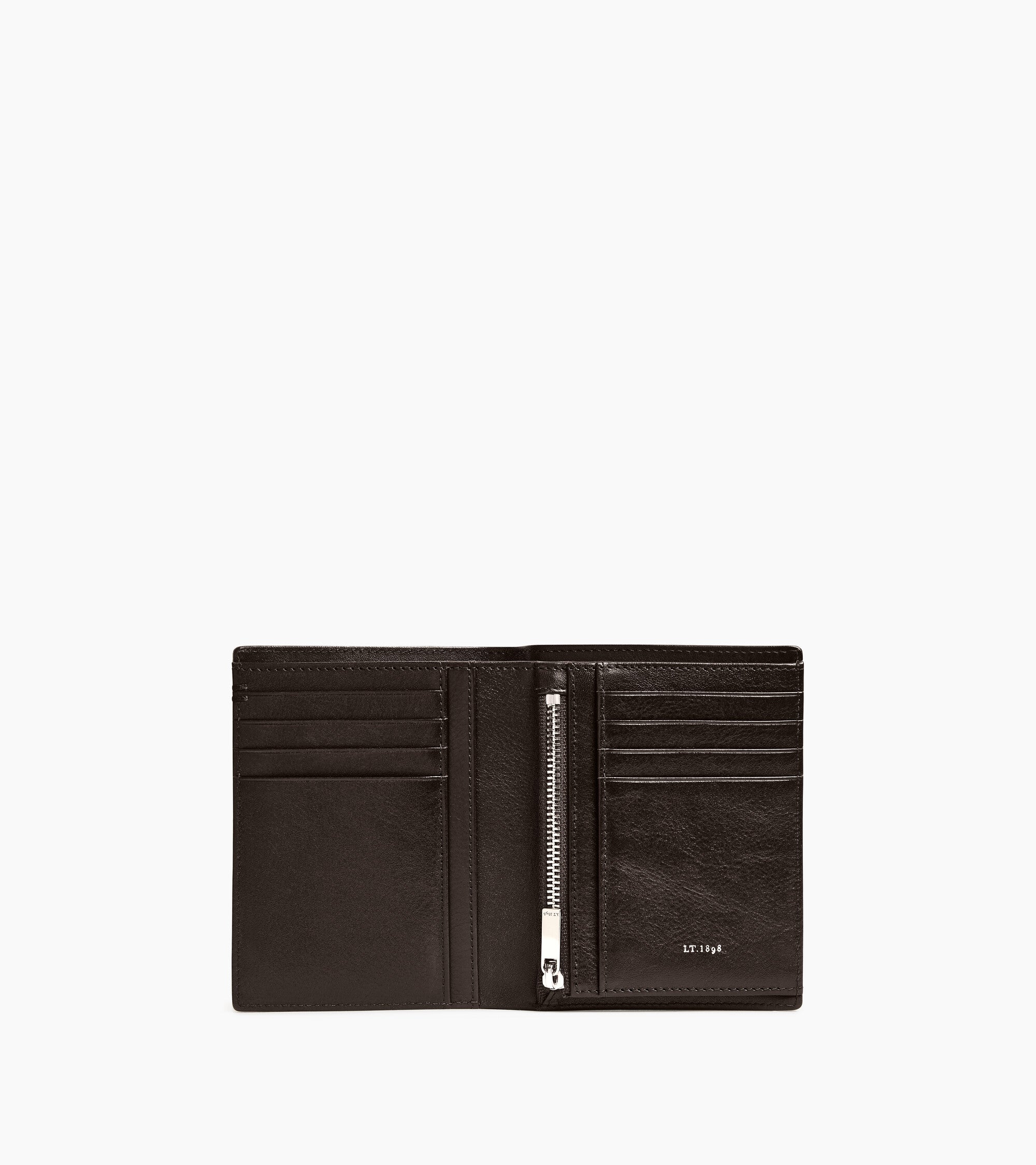 Brieftasche im Hochformat mit Reißverschluss Lucien aus geöltem Leder