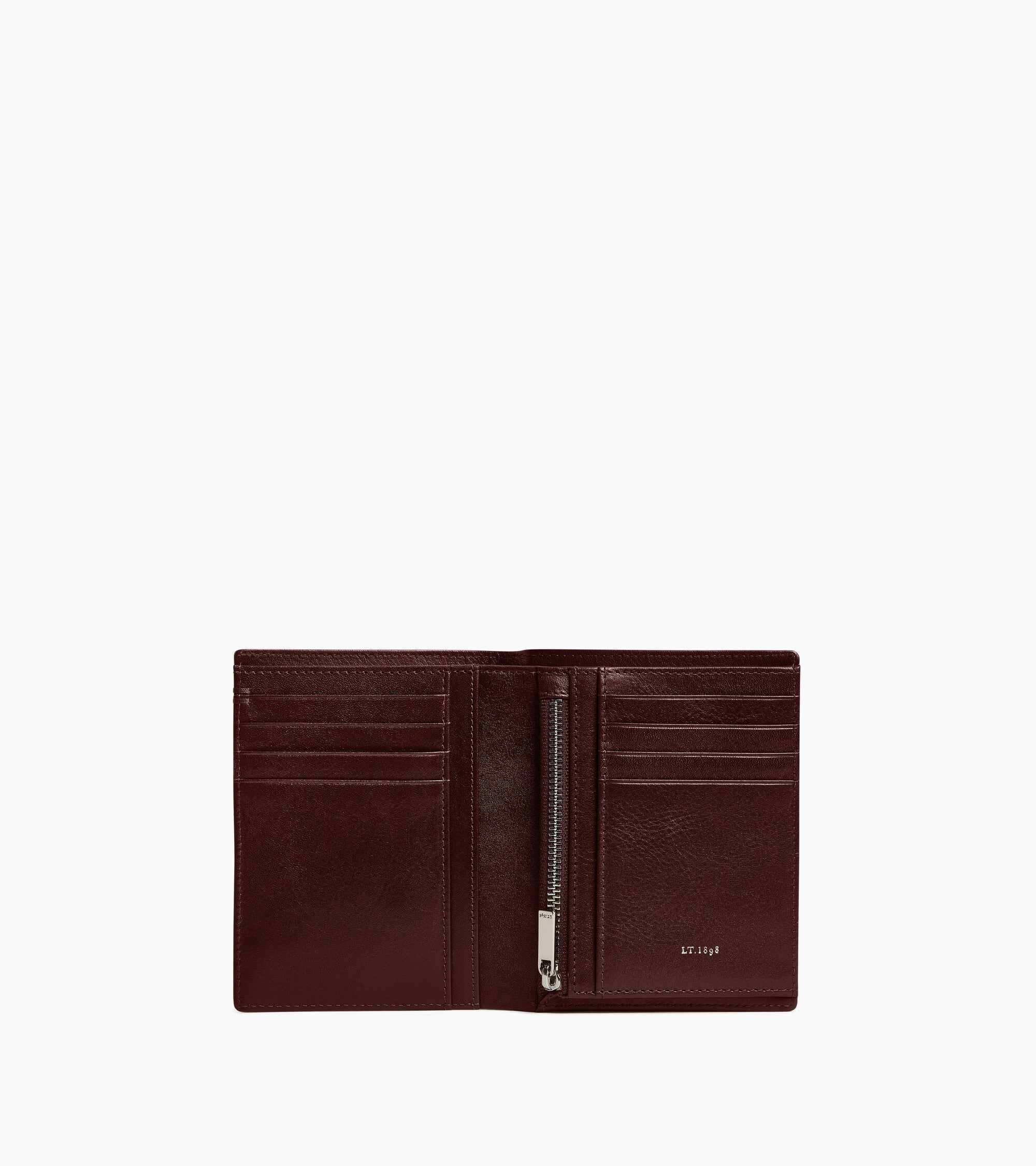 Brieftasche im Hochformat mit Reißverschluss Lucien aus geöltem Leder