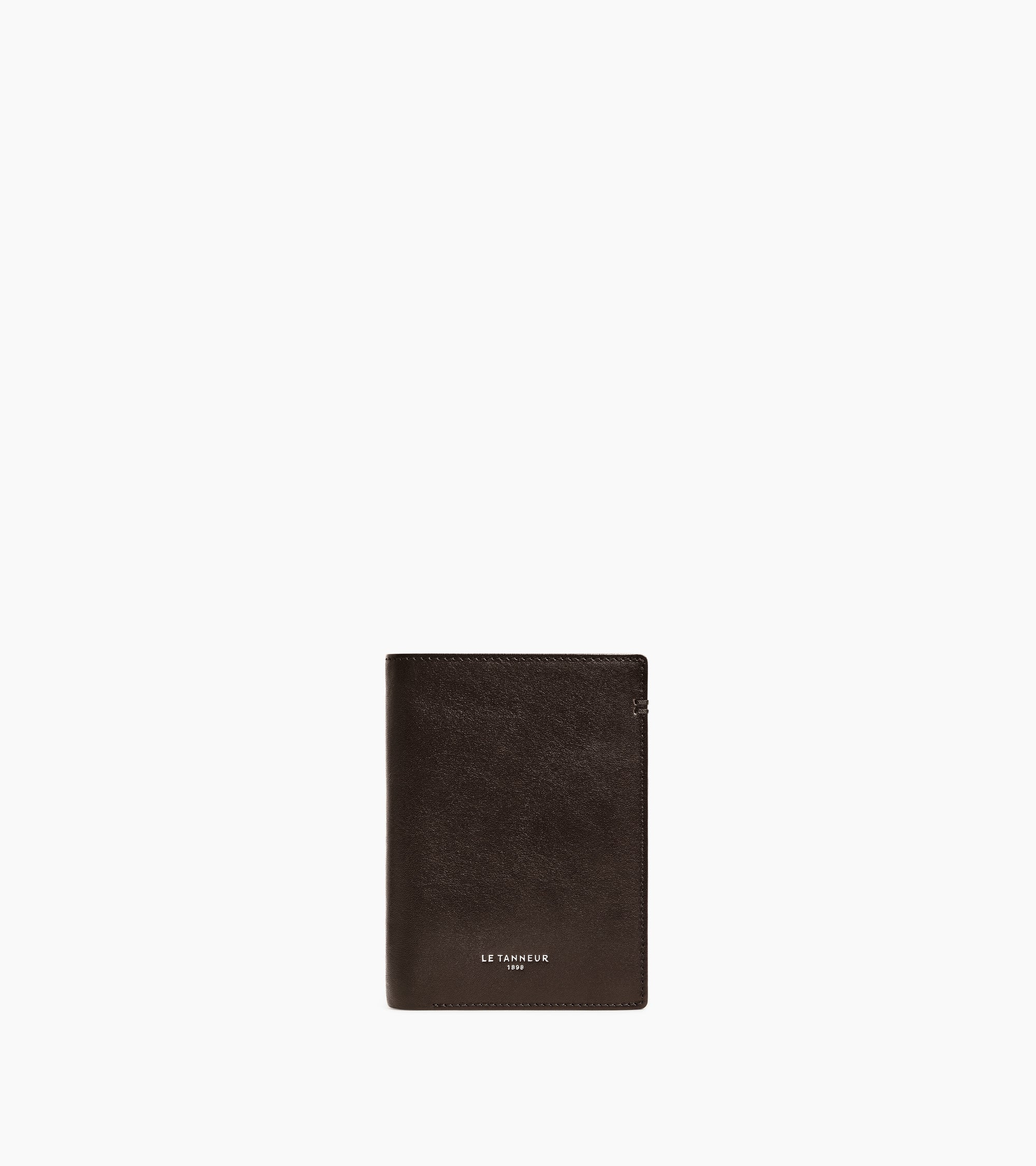 Mittelgroße Bifold-Brieftasche im Hochformat mit Reißverschluss Lucien aus geöltem Leder