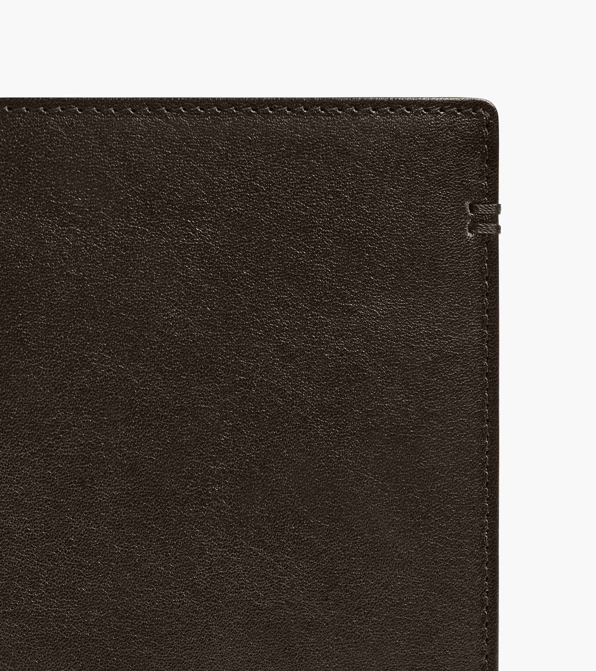 Portefeuille vertical moyen modèle zippé 2 volets Lucien en cuir huilé