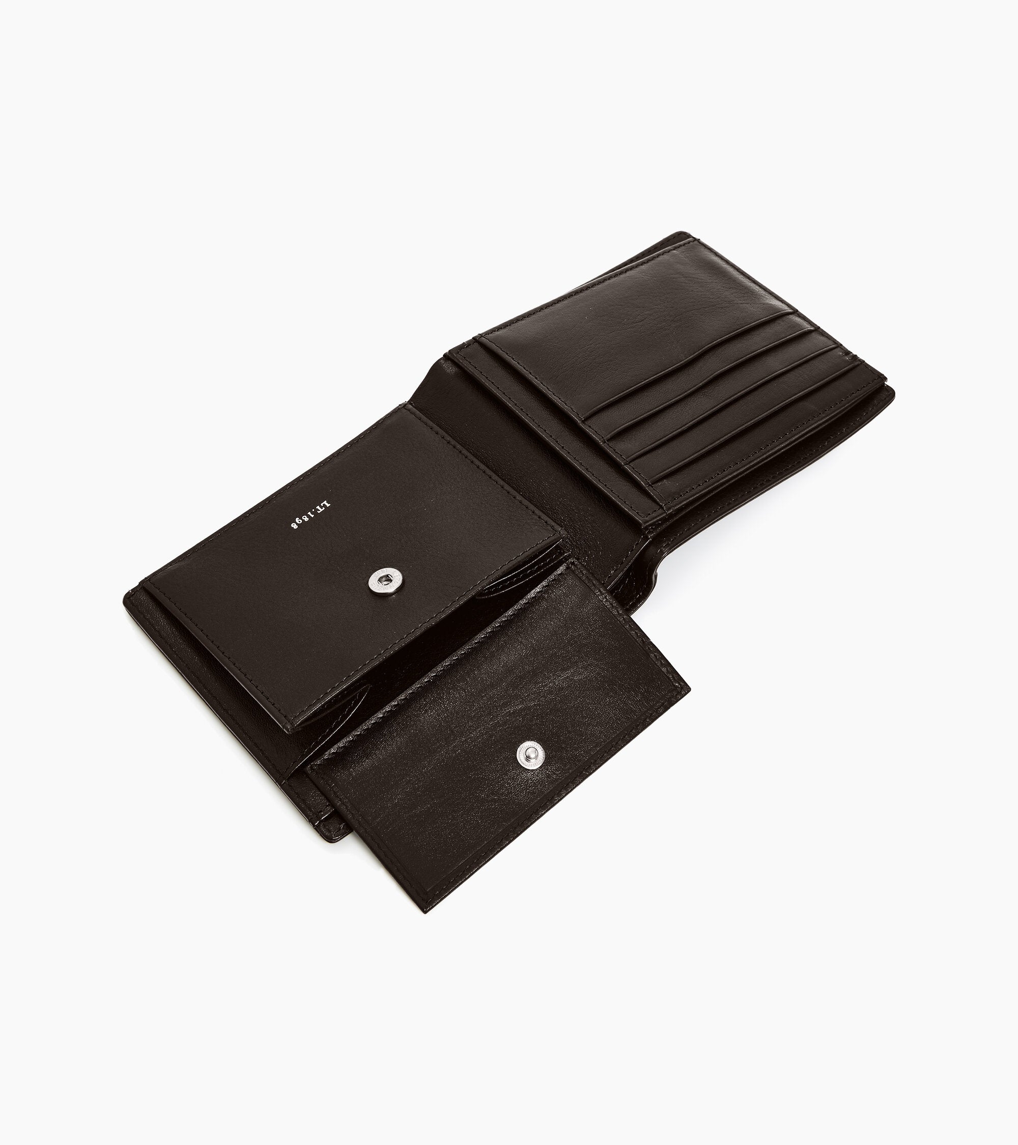 Bifold-Brieftasche mit Klappe Lucien aus geöltem Leder