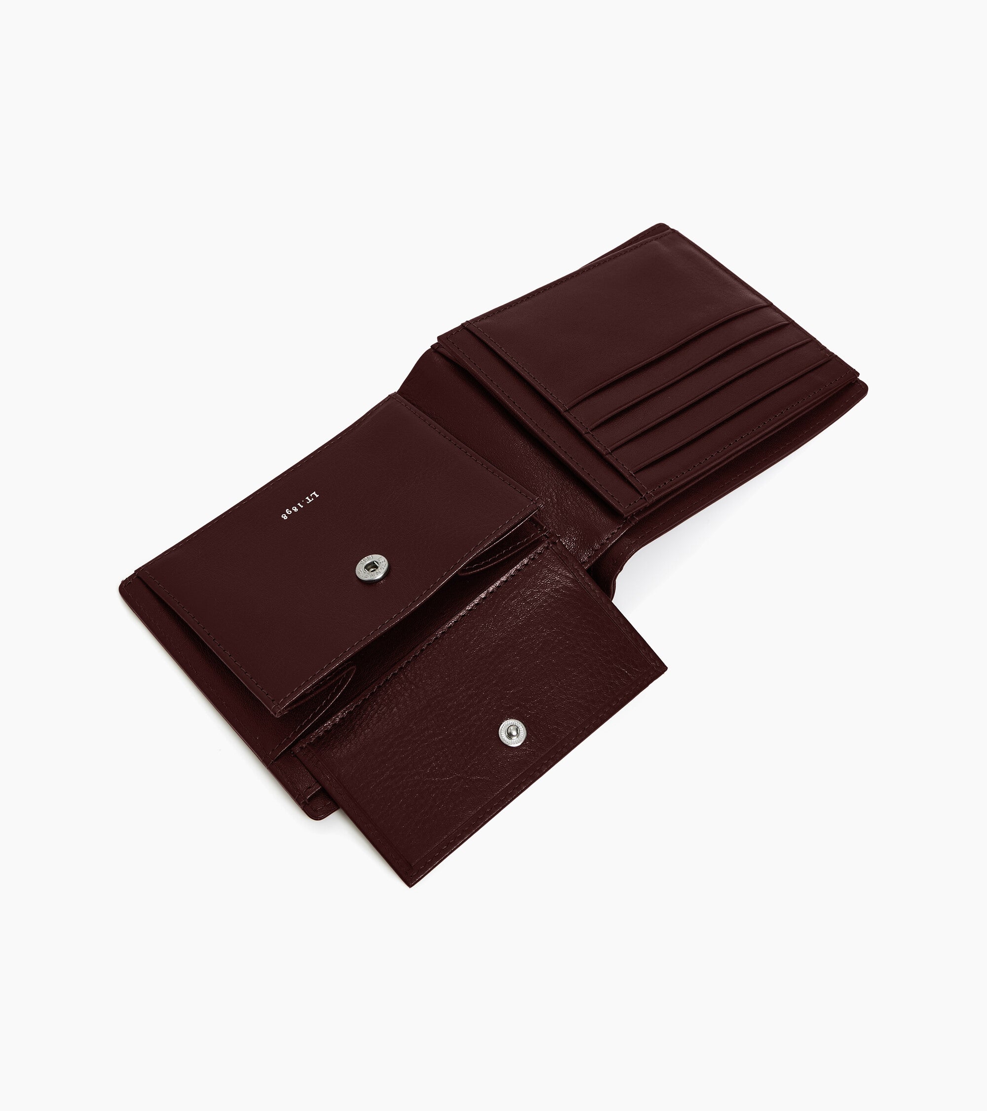 Bifold-Brieftasche mit Klappe Lucien aus geöltem Leder