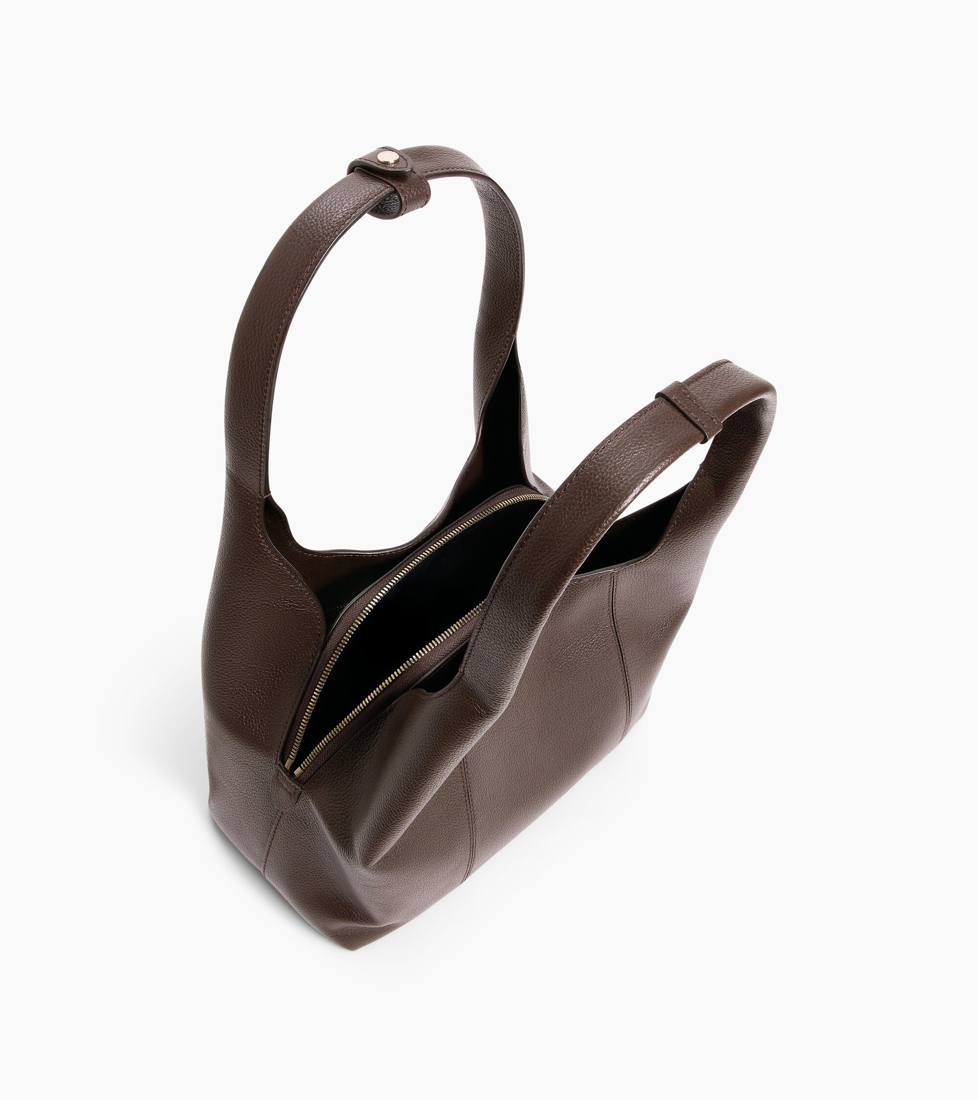 Mittelgroße Schultertasche Modell Juliette aus genarbtem Leder