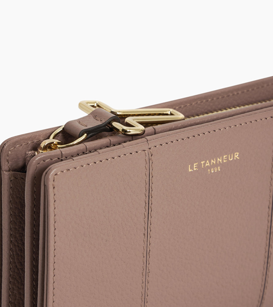 Cartera mediana modelo Juliette de cuero granulado