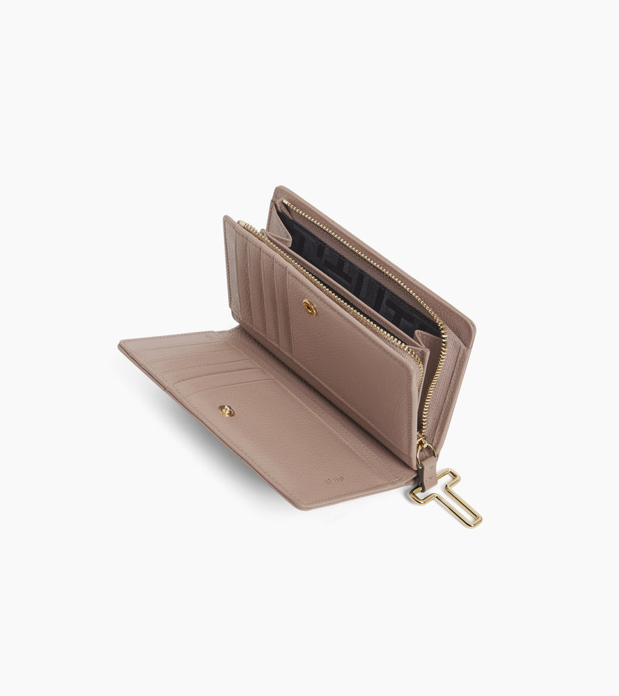 Cartera mediana modelo Juliette de cuero granulado
