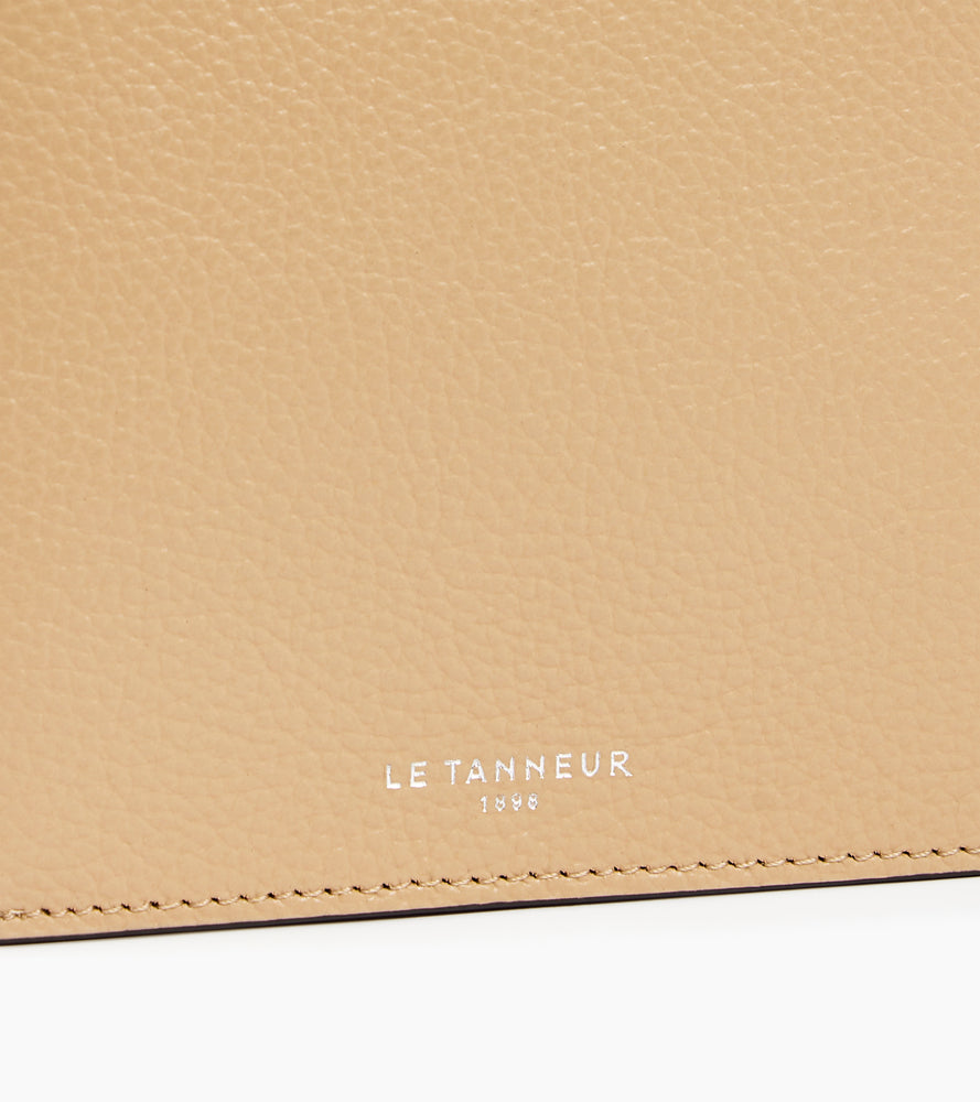 Porte cartes avec poches billets Emile en cuir grainé