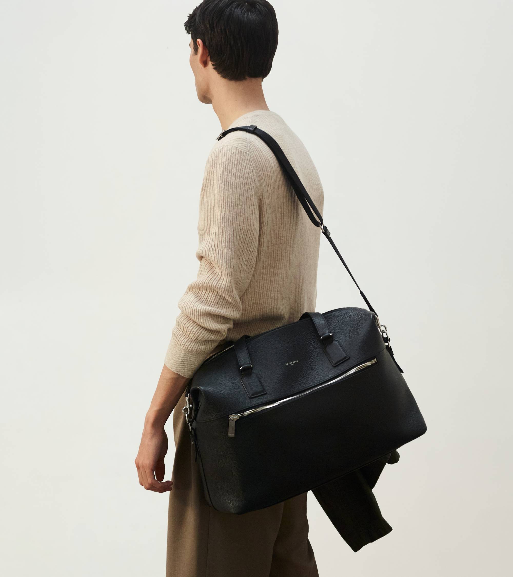 24-Stunden-Reisetasche Emile aus genarbtem Leder