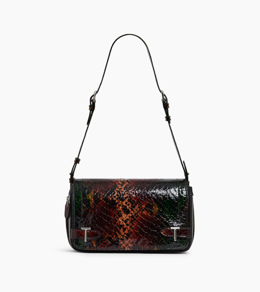 Bolso bandolera pequeño Simone de piel texturizada efecto pitón