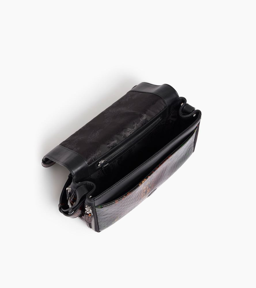 Bolso bandolera pequeño Simone de piel texturizada efecto pitón