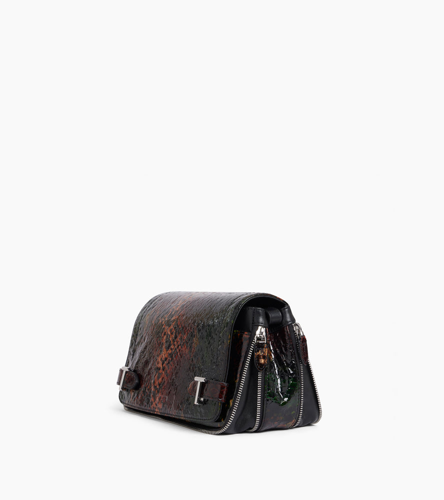 Bolso bandolera pequeño Simone de piel texturizada efecto pitón