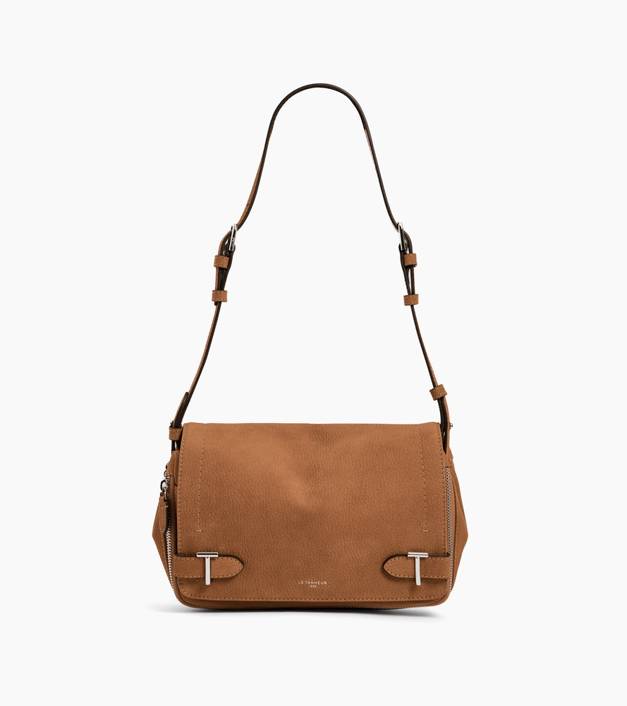 Bolso bandolera pequeño Simone de piel nobuck texturizada