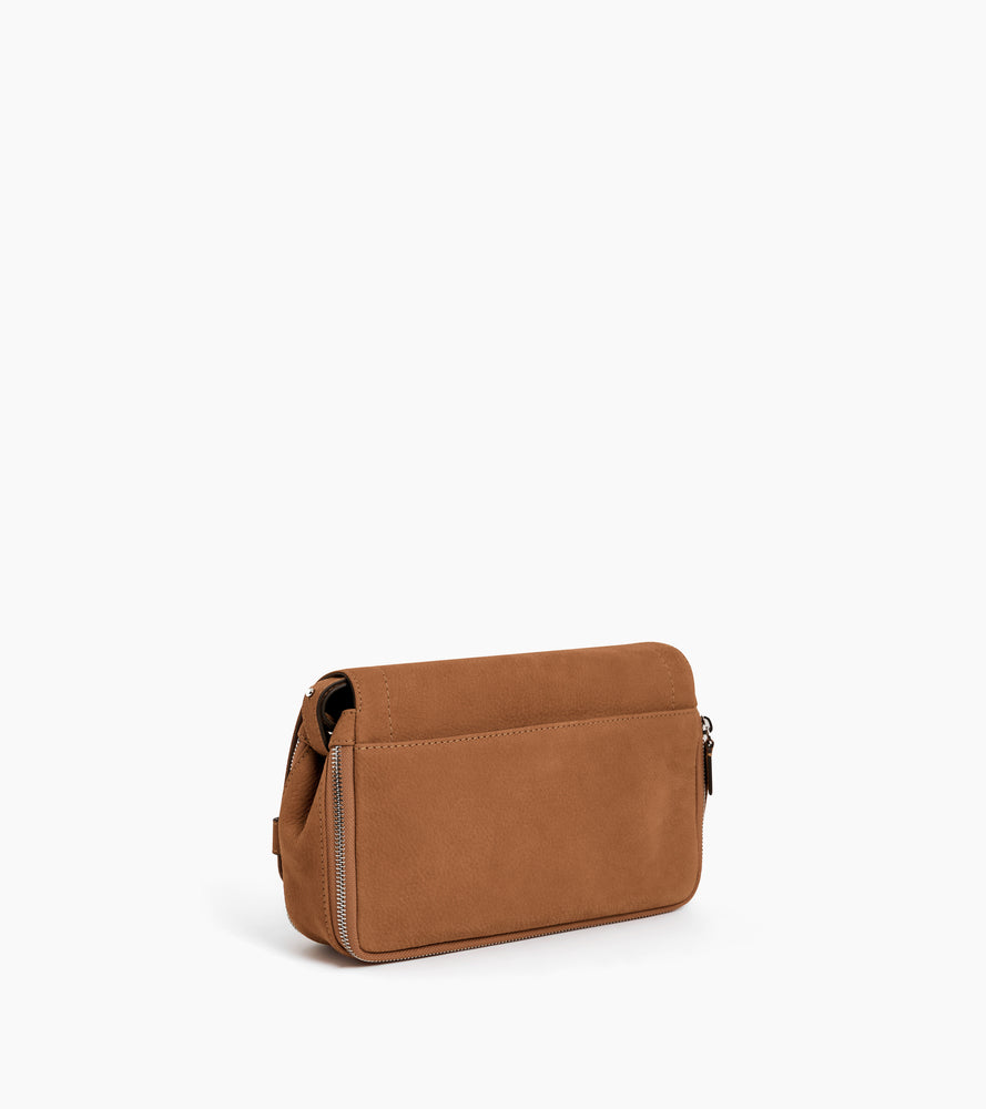 Bolso bandolera pequeño Simone de piel nobuck texturizada