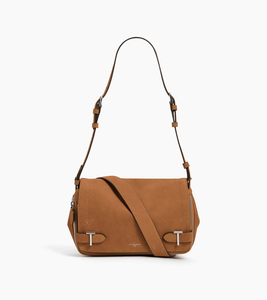 Bolso bandolera pequeño Simone de piel nobuck texturizada