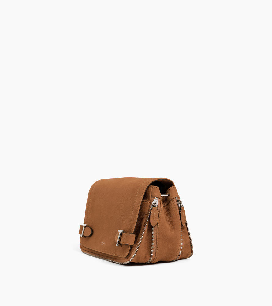 Bolso bandolera pequeño Simone de piel nobuck texturizada