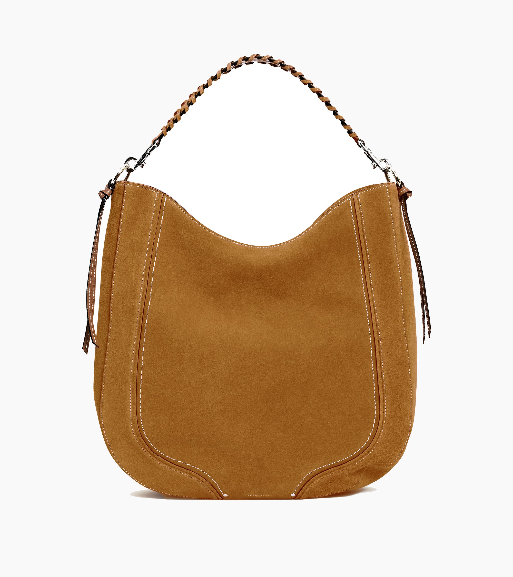 Bolso hobo mediano de piel texturizada y nobuck Ella