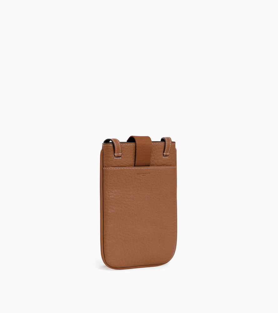 Funda de móvil Noah de cuero granulado de búfalo y cuero liso