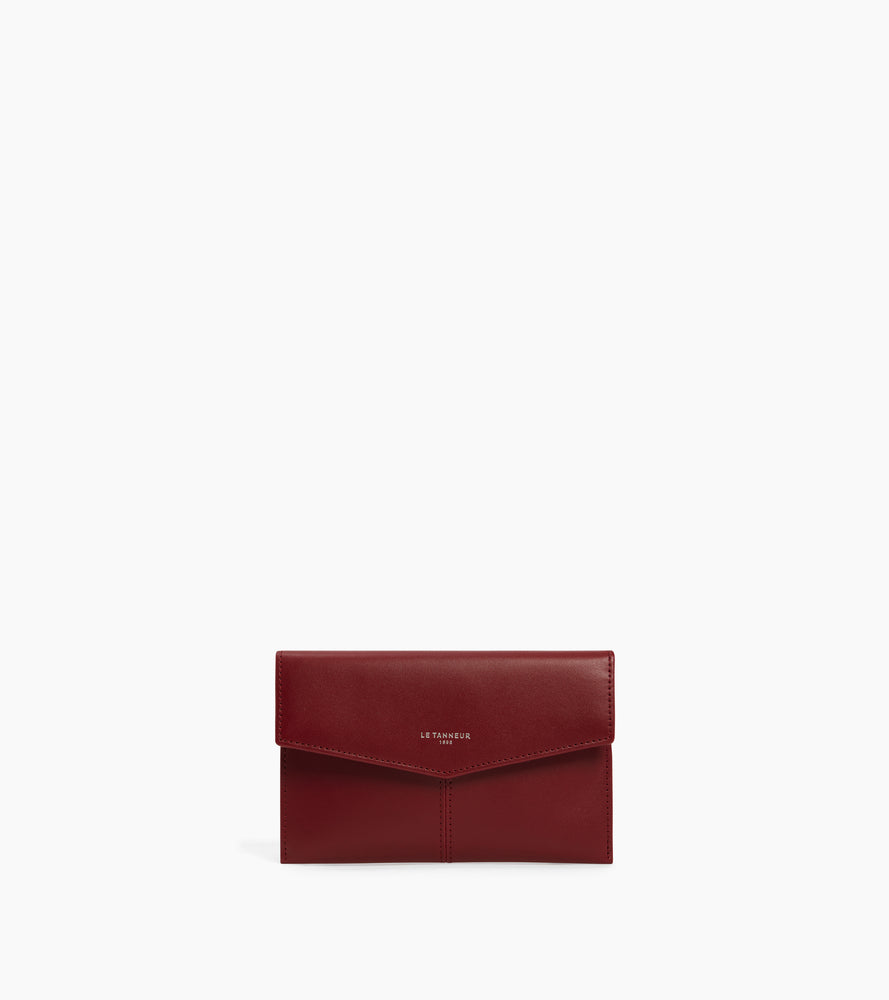 Cartera sobre mediana Charlotte de cuero liso