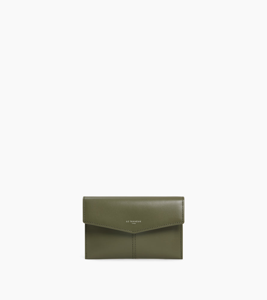 Cartera sobre mediana Charlotte de cuero liso