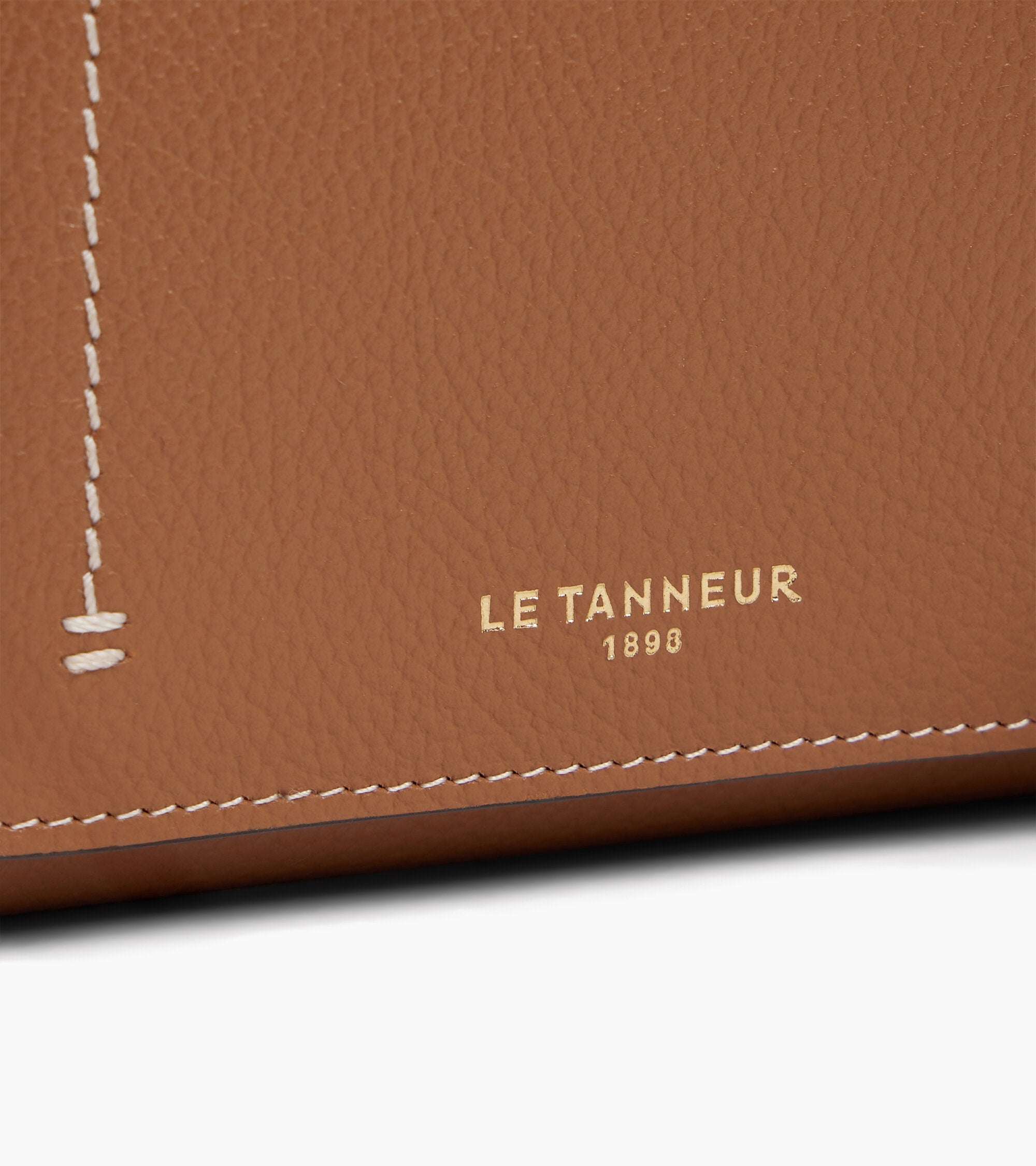 Kleine Brieftasche mit Klappe Louison aus genarbtem Leder
