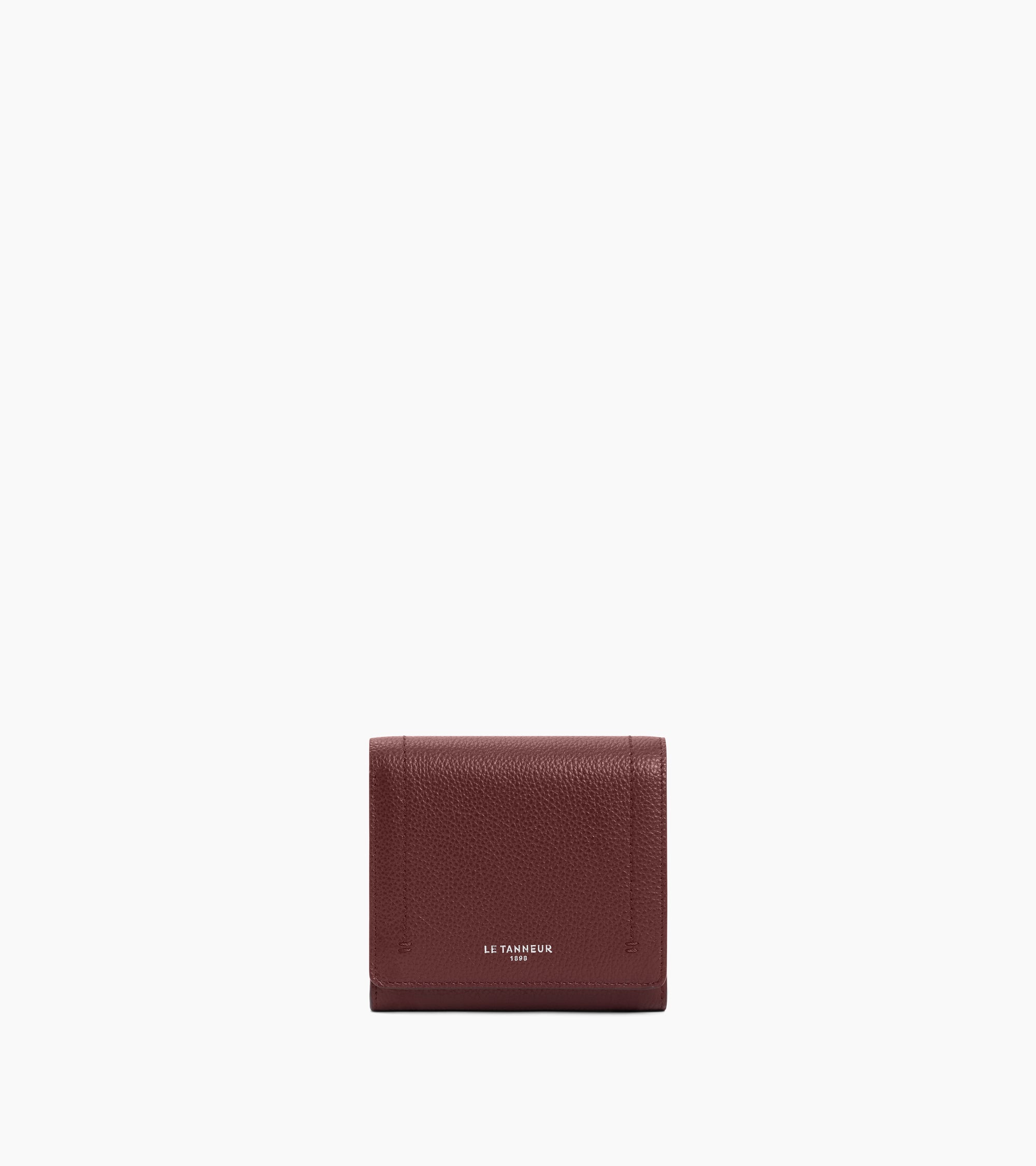 Kleine Brieftasche mit Klappe Louison aus genarbtem Leder