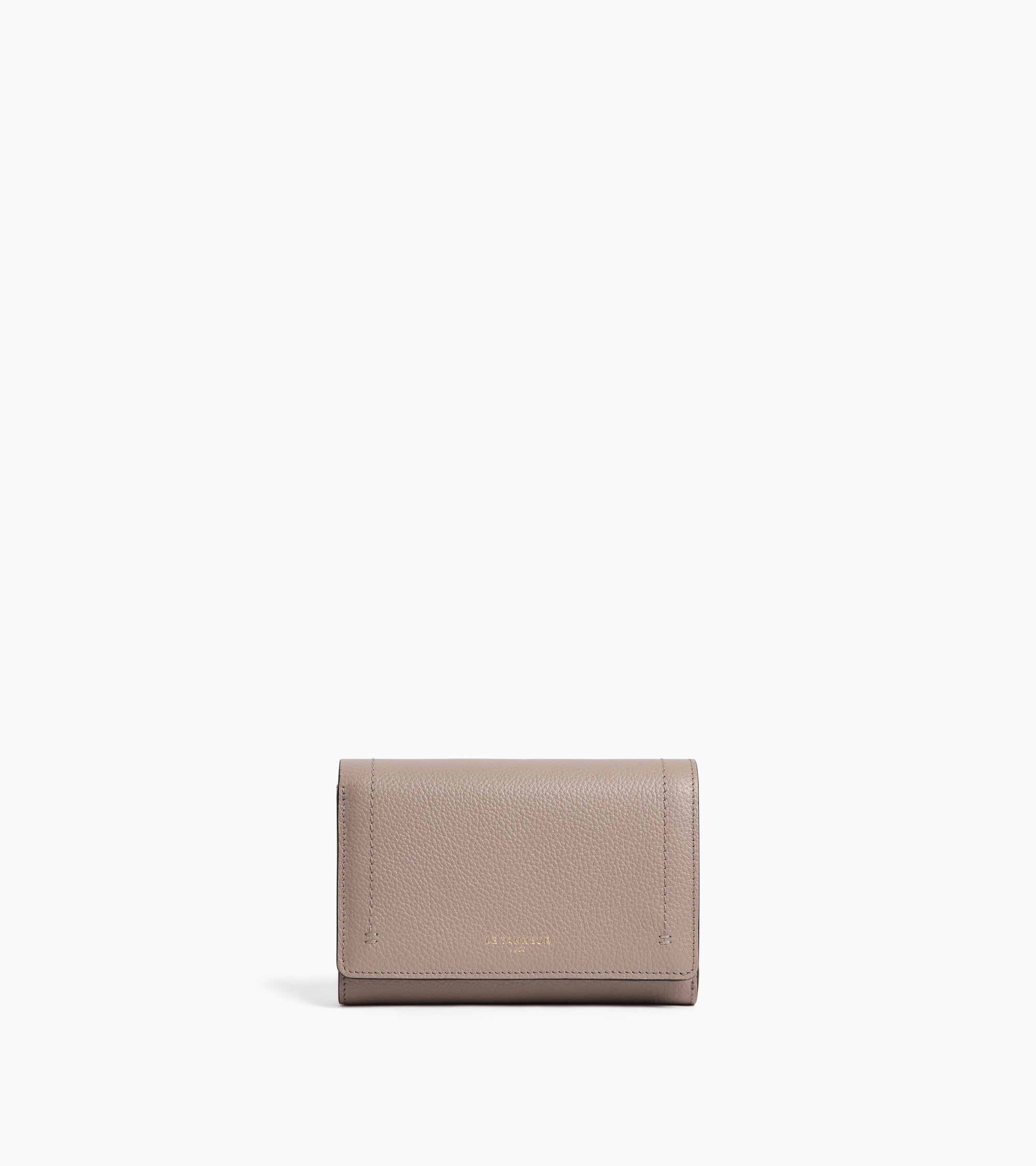 Mittelgroße Brieftasche mit Klappe Louison aus genarbtem Leder