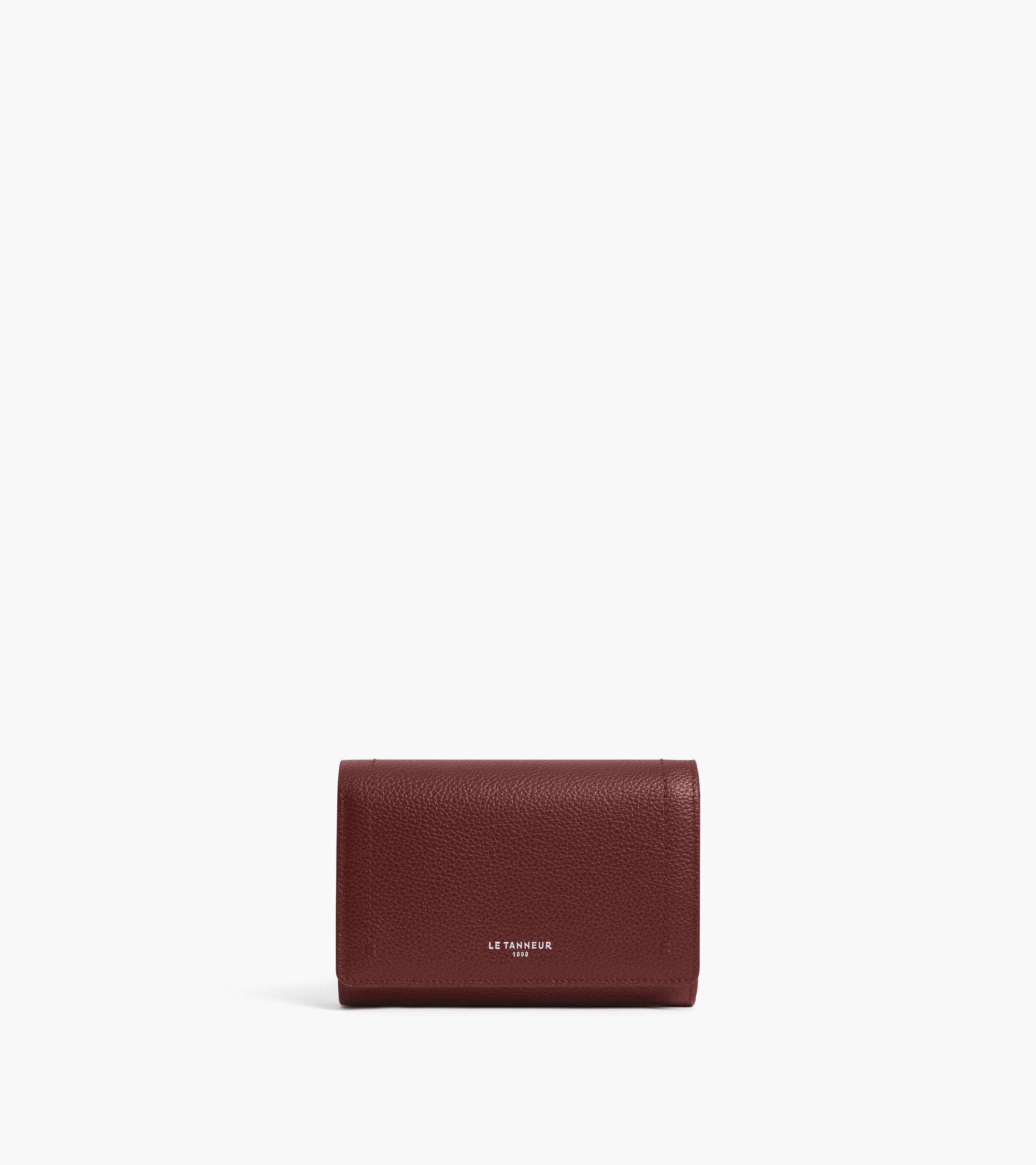 Mittelgroße Brieftasche mit Klappe Louison aus genarbtem Leder