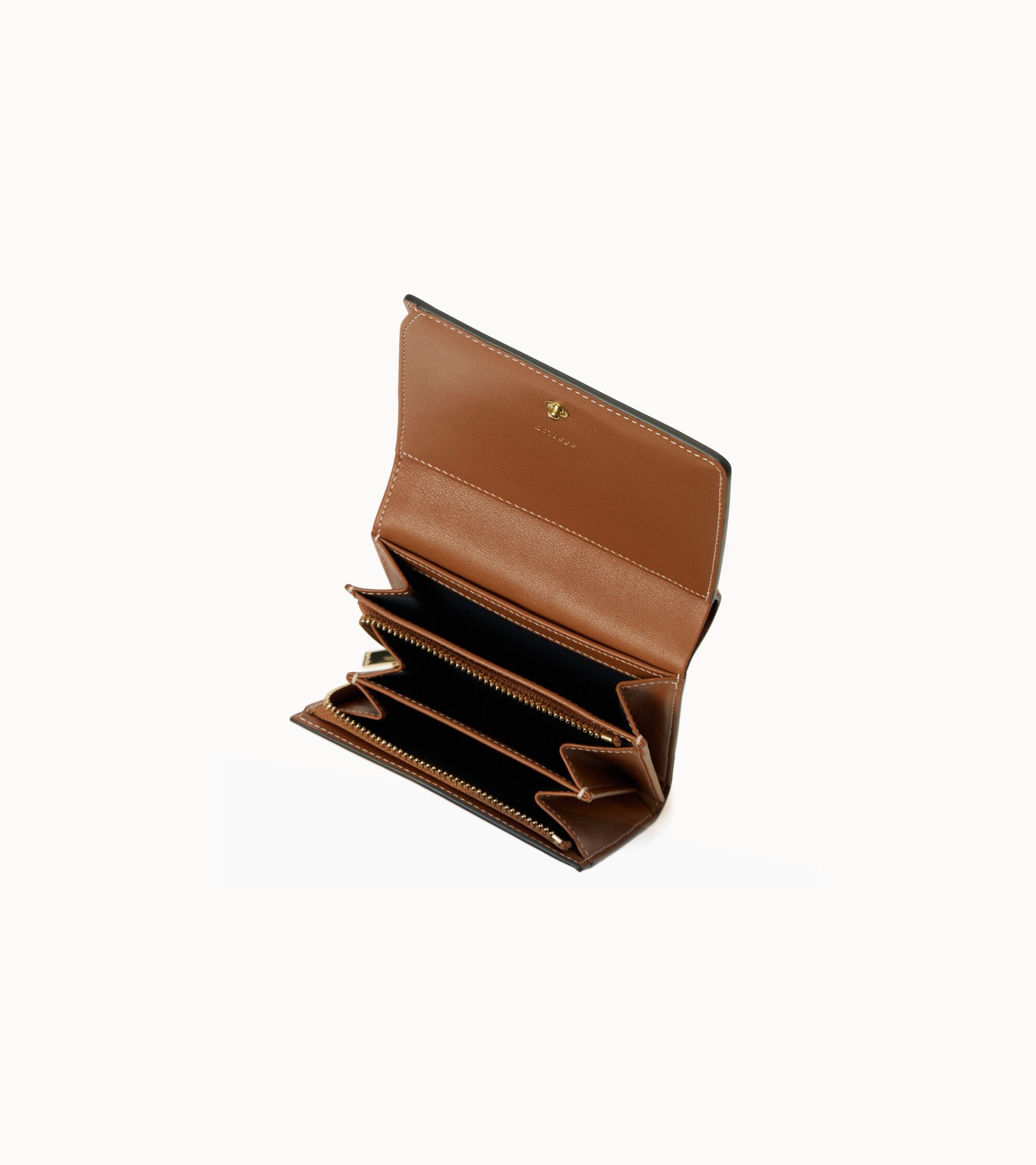 Kleine Brieftasche mit Klappe Louison aus Glattleder