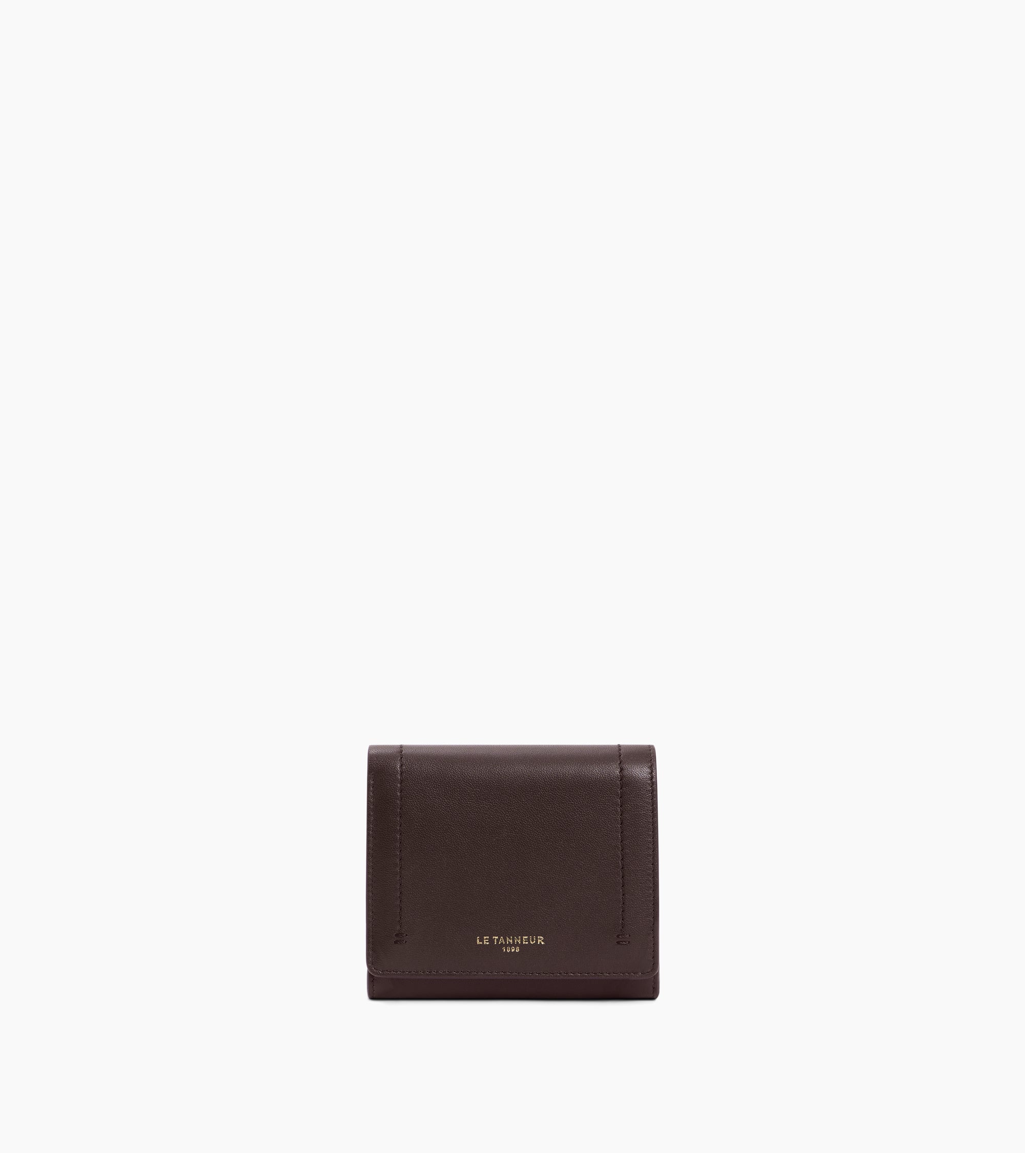Kleine Brieftasche mit Klappe Louison aus Glattleder