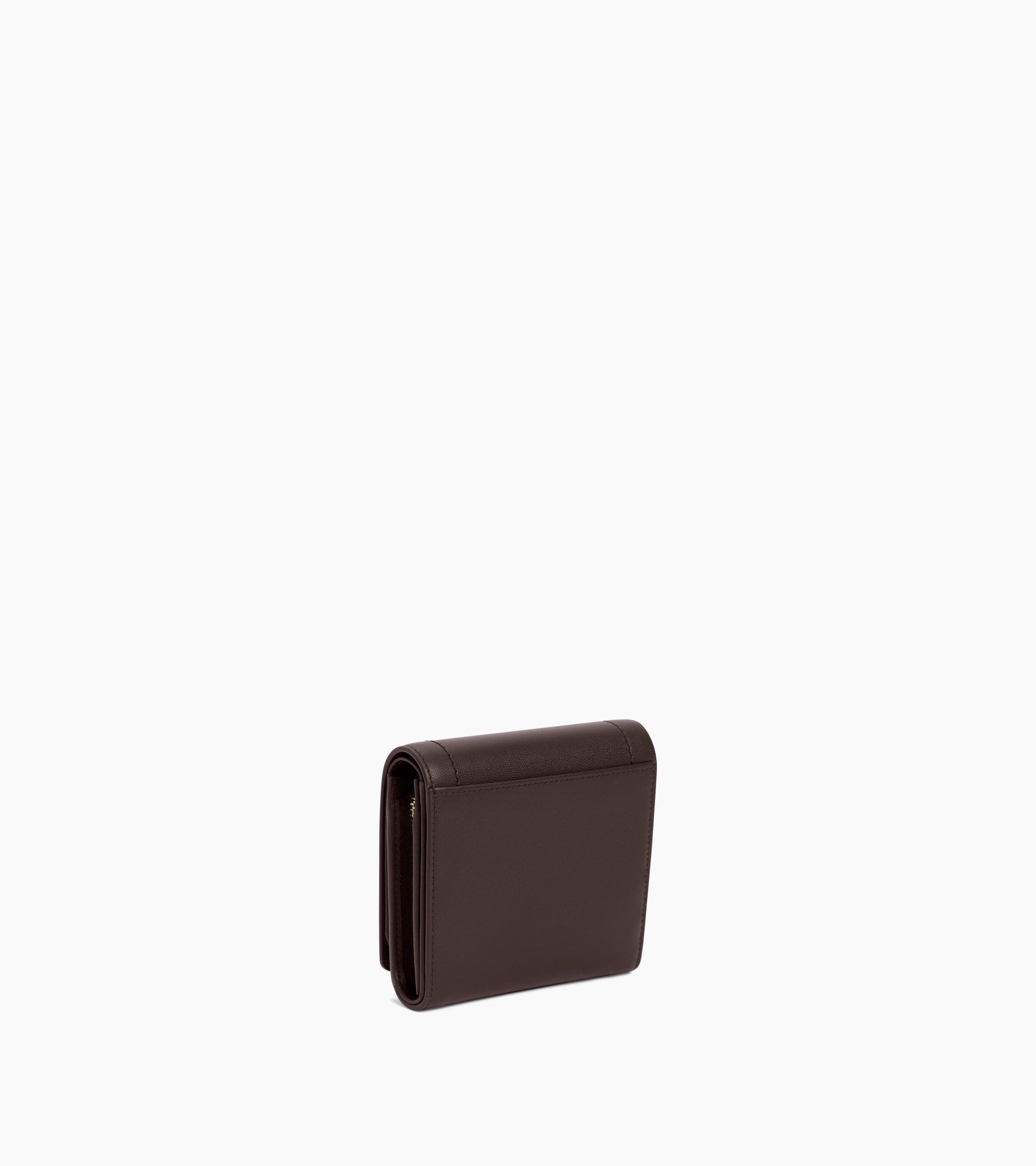 Kleine Brieftasche mit Klappe Louison aus Glattleder