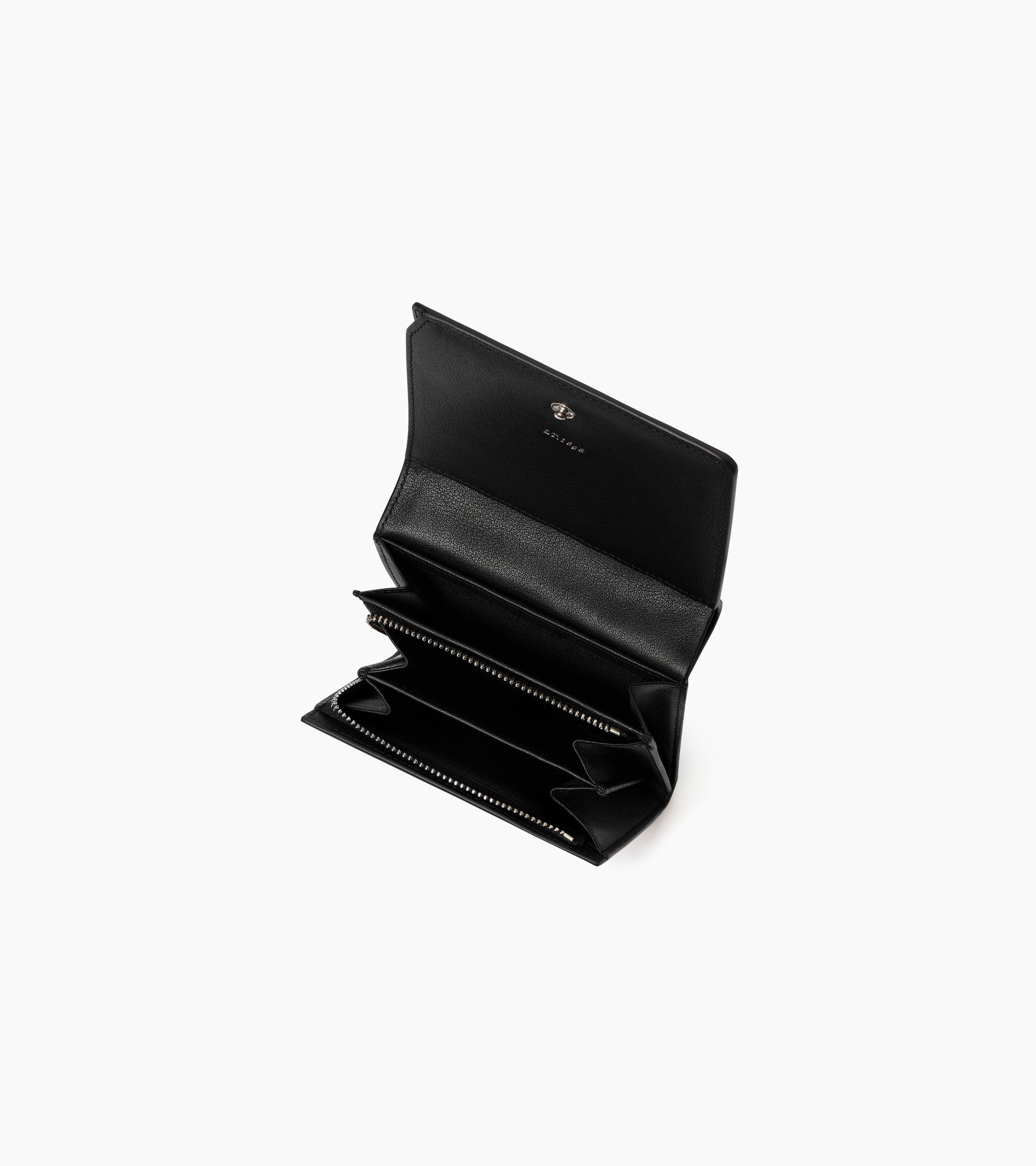 Kleine Brieftasche mit Klappe Louison aus Glattleder