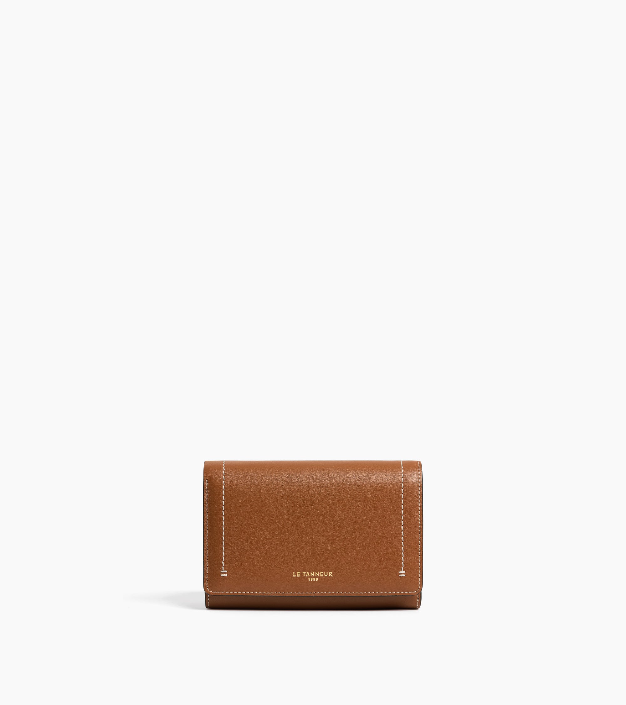 Mittelgroße Brieftasche mit Klappe Louison aus Glattleder