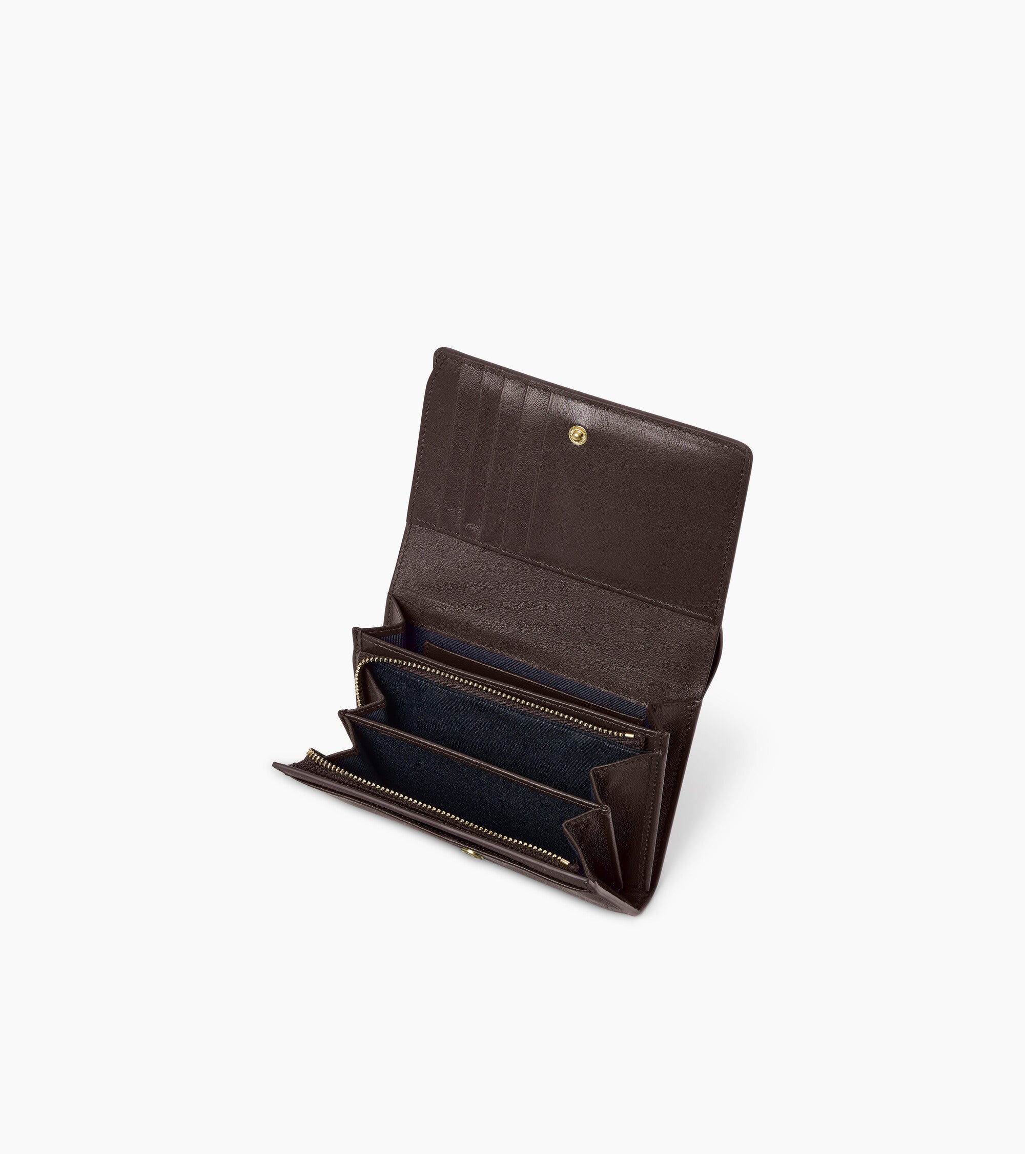 Mittelgroße Brieftasche mit Klappe Louison aus Glattleder