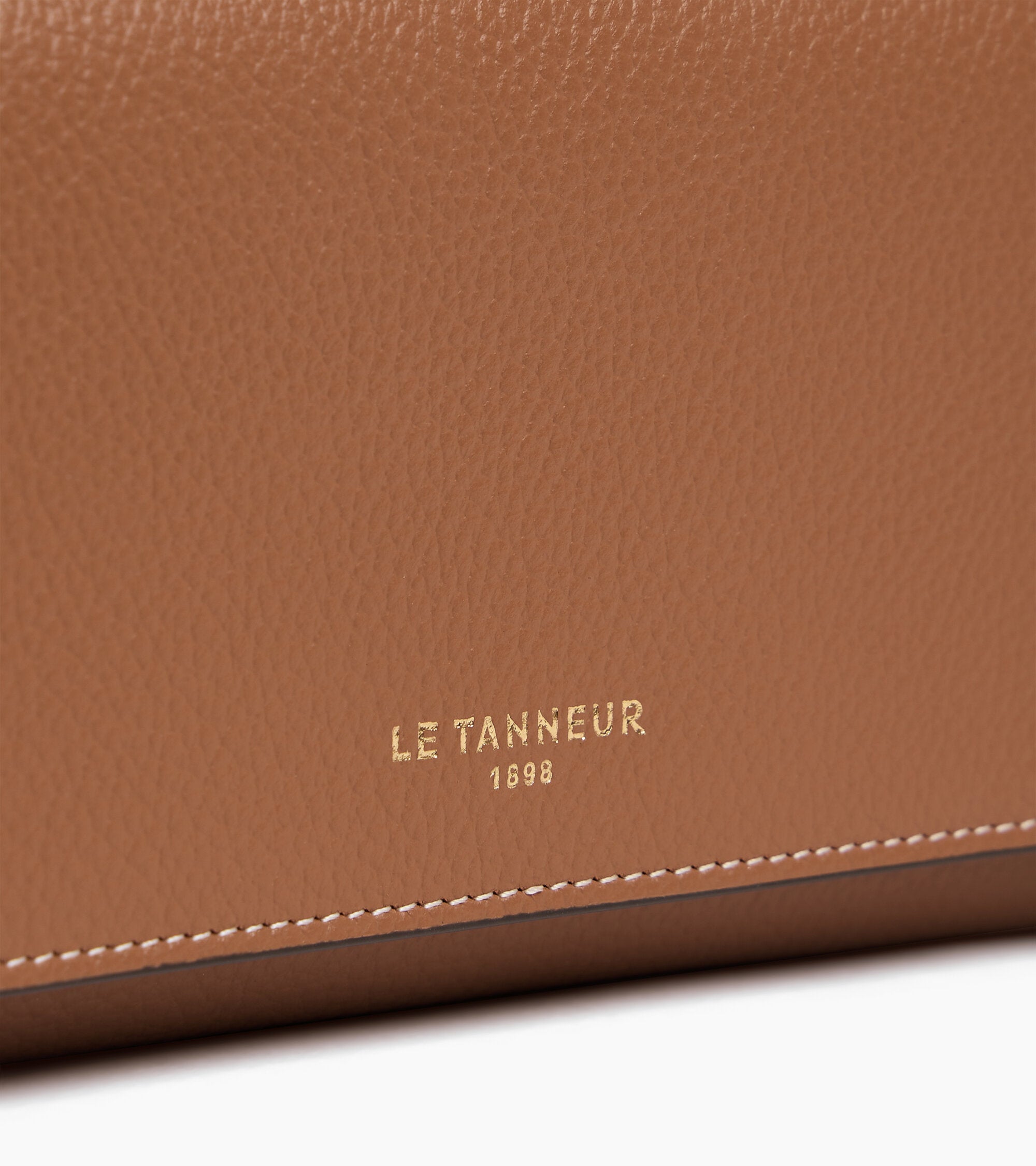 Große Brieftasche mit Klappe Louison aus genarbtem Leder