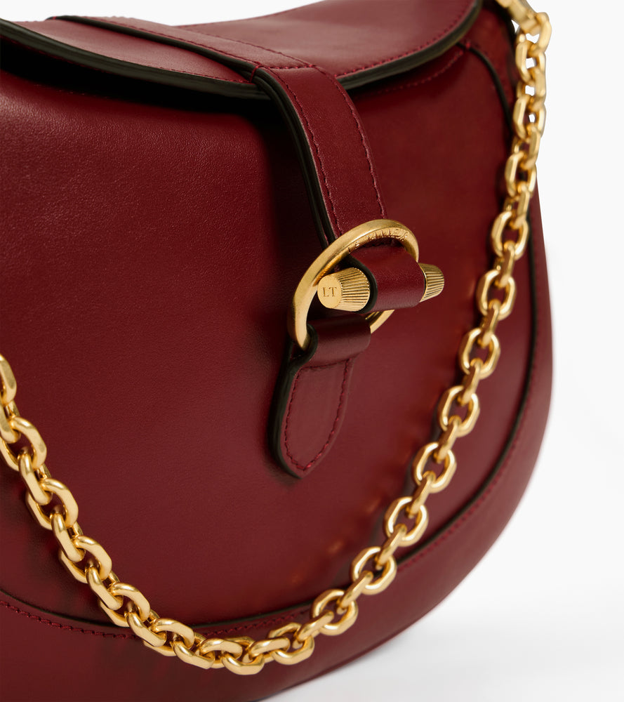 Bolso bandolera pequeño Pia de cuero liso