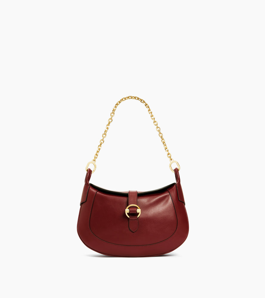 Bolso bandolera pequeño Pia de cuero liso