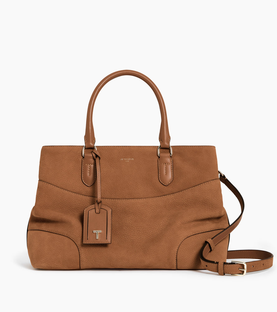 Bolso grande Romy de cuero nobuck granulado