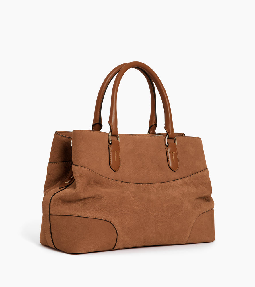 Bolso grande Romy de cuero nobuck granulado