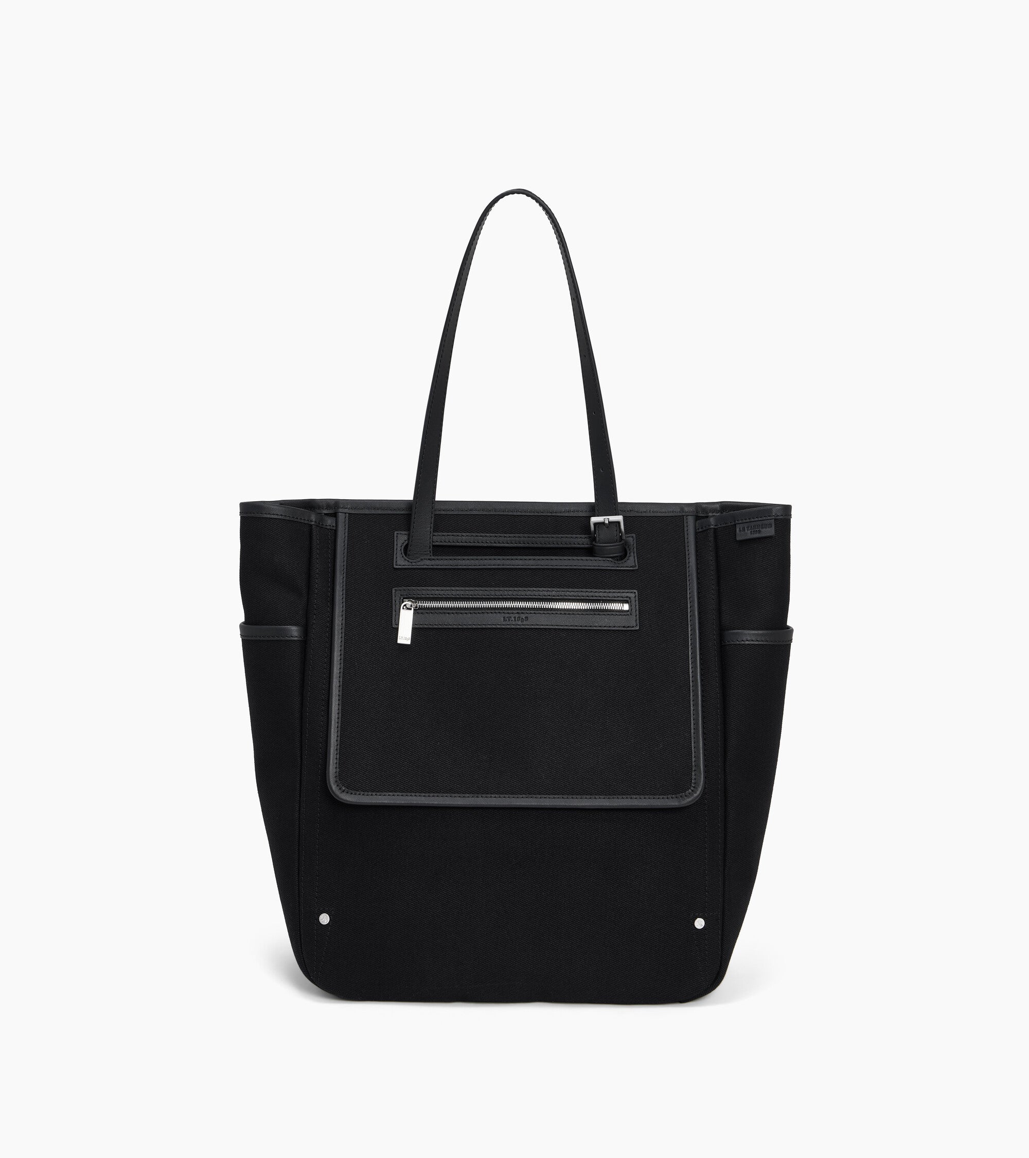 Solveig コットンキャンバス＆スムースレザー ミディアム トートバッグ